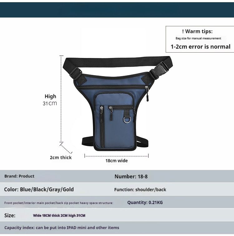 Hüft- und Beintasche für Herren mit Dekompressionsdesign, multifunktionale wasserdichte Umhängetasche mit einer Schulter, coole Beintasche für Freizeitsport im Freien_voghion.com