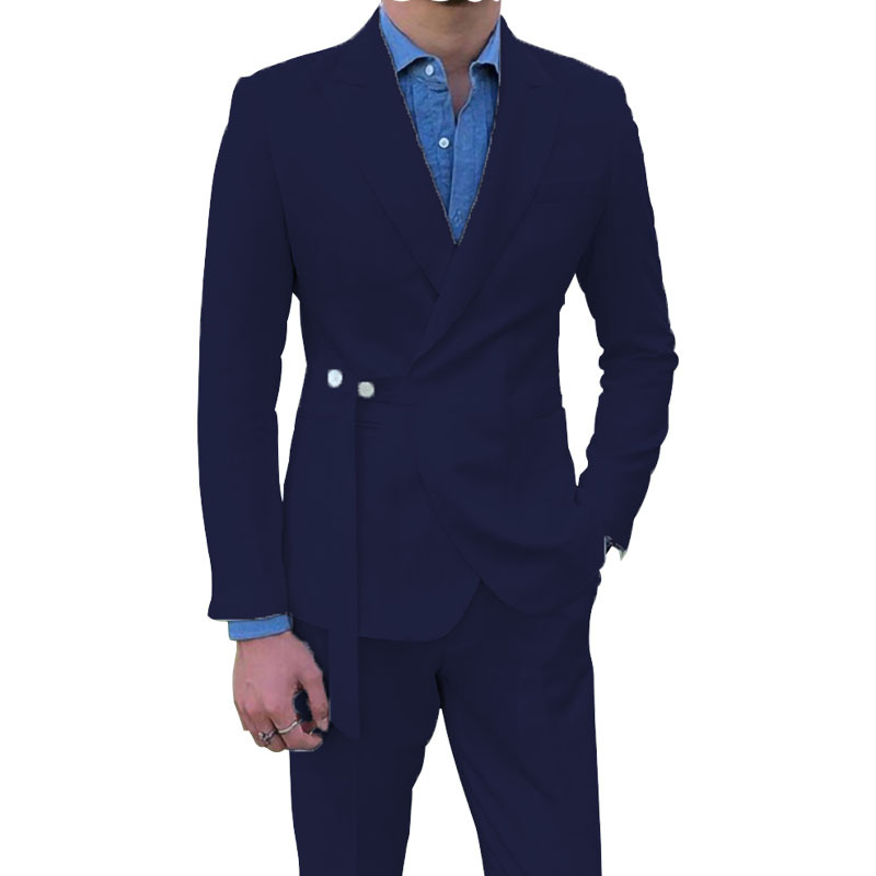 Zweiteiliger Anzug für Herren, meistverkaufter Anzug, schmal geschnittenes Kleid für Herren_voghion.com