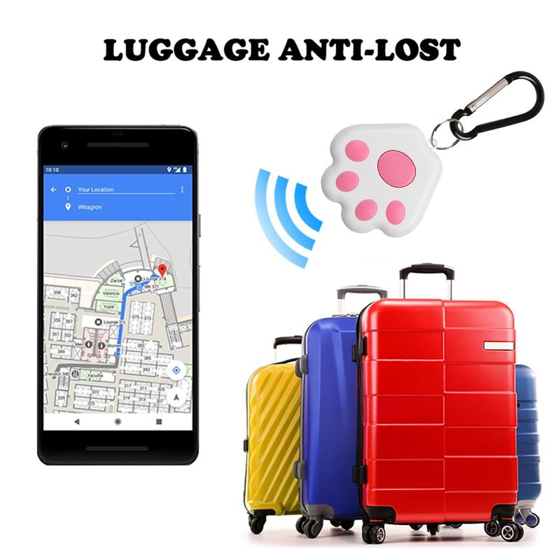 Mini Bluetooth Anti-lost Device With Keychain Anti-lost Dog Claw Wireless Device Finder Child Bag Wallet Key Finder Locator_voghion.com
