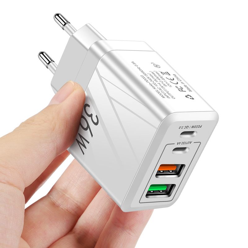 Music Festival 36W LED 20W PD QC3.0+2.4A Type-c 2 USB fast charging mobile phone travel charger_voghion.com
