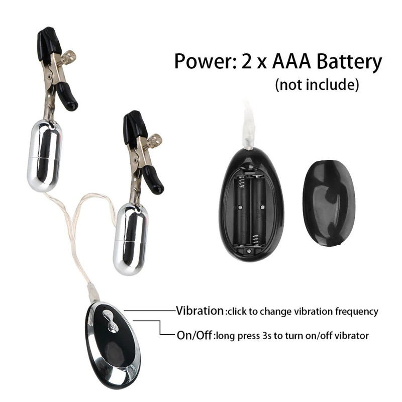 20 tilstande Vibration Kvinder Brystvorteklemmer Vibratorer Klitorisklips Sexlegetøj til par Værktøj Voksne Spil Produkter Bondage_voghion.com