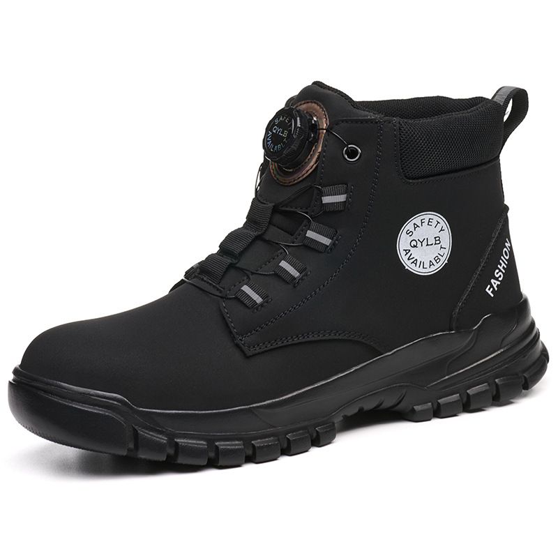 Euro Step New High-top Men's Steel Toe Kevlar Safety Shoes Lightweight Comfortable Protective Work Boots_voghion.com