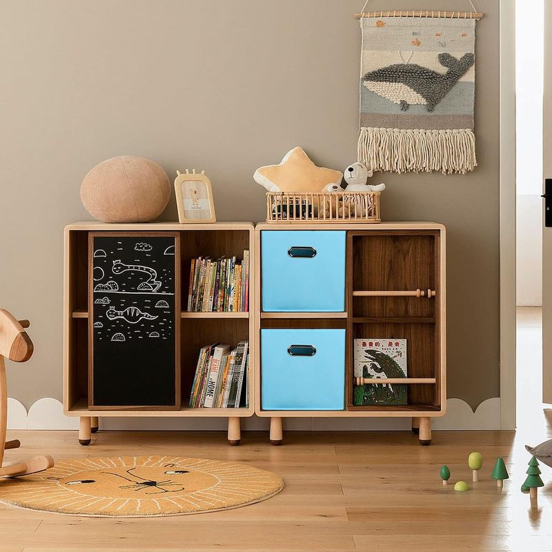 Contenitore portaoggetti pieghevole in tessuto con manici - Scatola organizer quadrata per cassetti dell'armadio e casa (multiuso, salvaspazio, antipolvere, grande capacità)_voghion.com