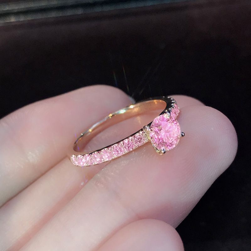 Anello Sanjie semplice S925 placcato in argento con zircone simulato, si prega di ordinare una fede nuziale_voghion.com