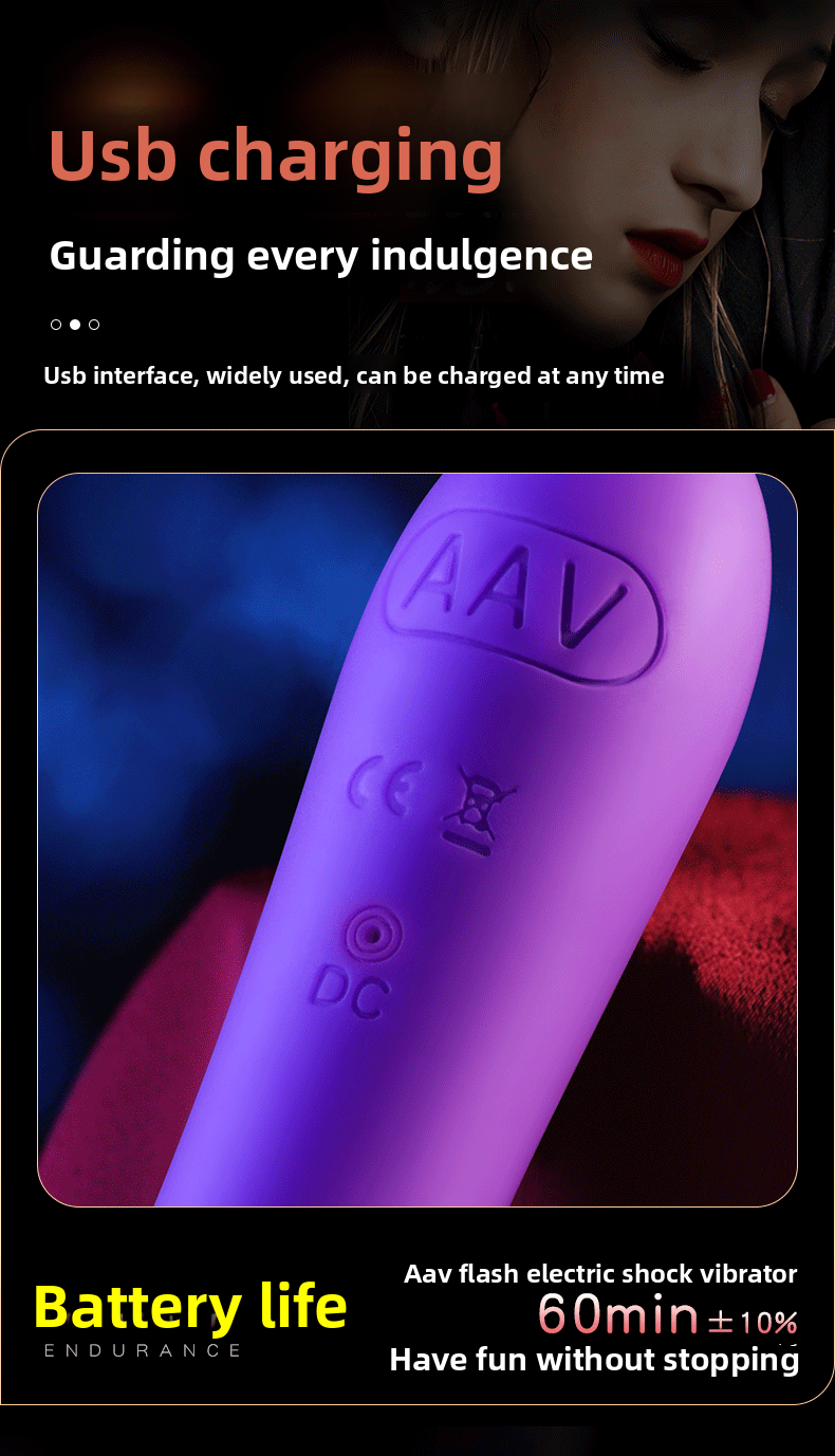 AAV Instant Tide Masseur vibrant électrique pour point G pour femmes, bâton de masturbation AV, multifréquence puissant_voghion.com