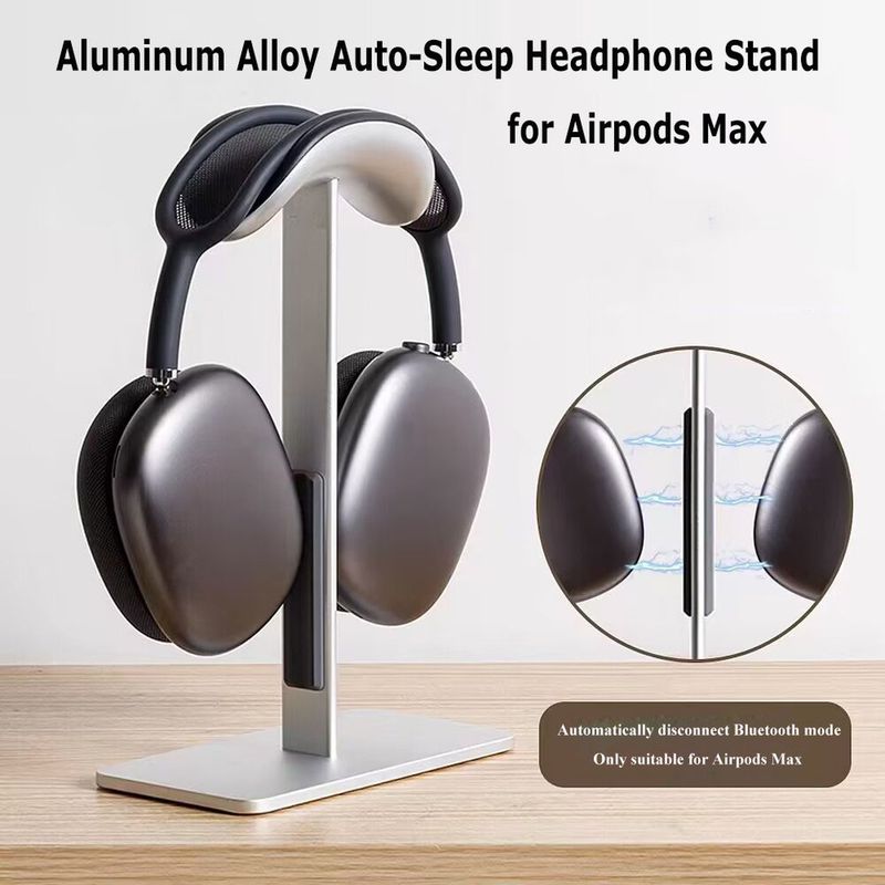 Aluminum Alloy Headphone Stand Detachable Auto-Sleep Headset Holder Display Shelf For AirPods Max With Anti-Slip_voghion.com