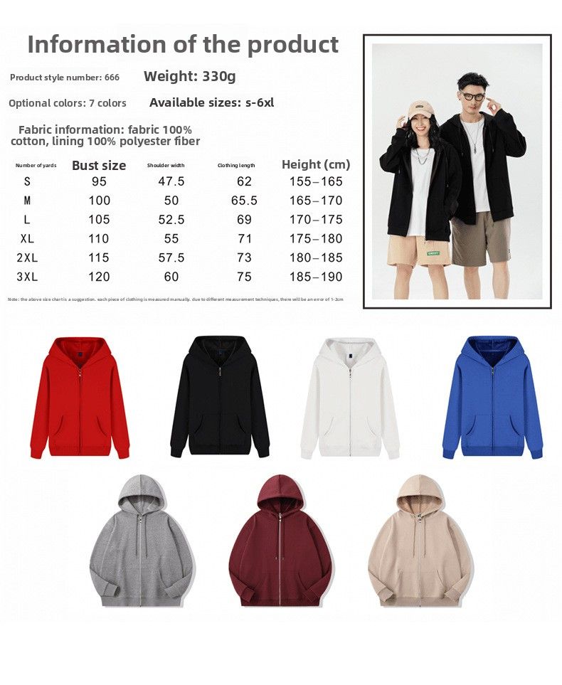 Herbst und Winter Fleece Hoodie Langarm Herren schwere Strickjacke Jacke Baumwolle Reißverschluss Pullover_voghion.com