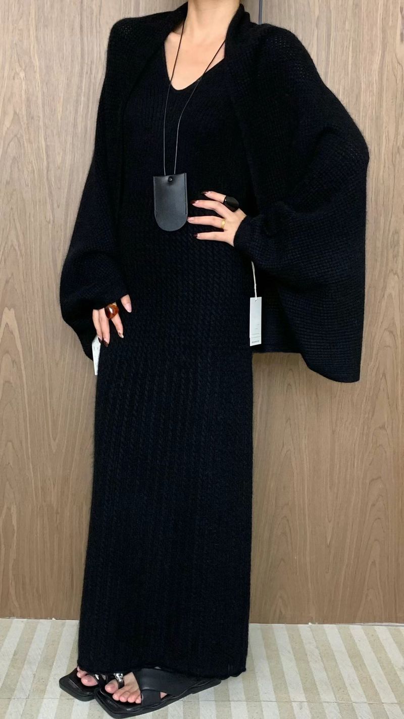 Damenbekleidung Samt Designer Cape Schal weiblich faul Wind Wolke Touch einfarbig Strickmantel Herbst neu_voghion.com
