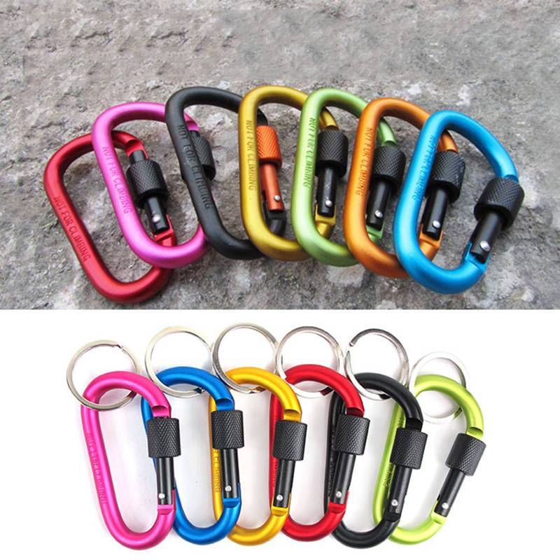 Carabiner D-Type Outdoor Gear Multi-Functional Hook Quick Retractable Keychain Backpack Accessories Safety Hanging Clip_voghion.com