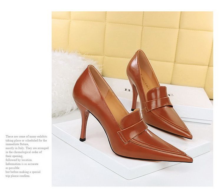 958-1 Wind Women's Pointed Toe, Shoes, High Heels, Slim Fit, Deep Mouth Single Shoes_voghion.com