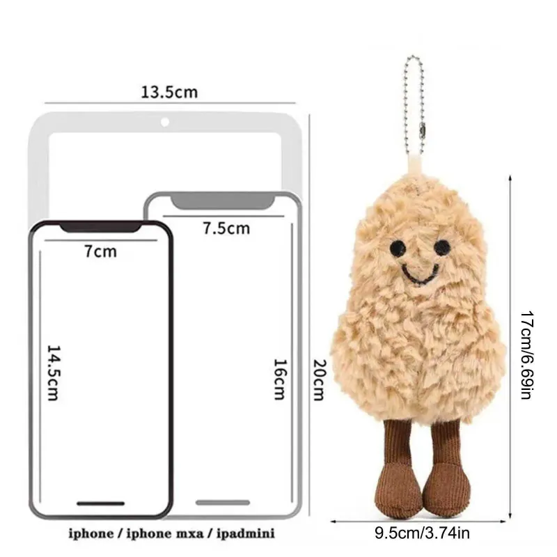 2 Jelly Cat Kawaii Plüschtiere, Cartoon-Puppen, Kindergeschenke, lustige Schlüsselanhänger zum Befestigen an Handys oder Taschen_voghion.com