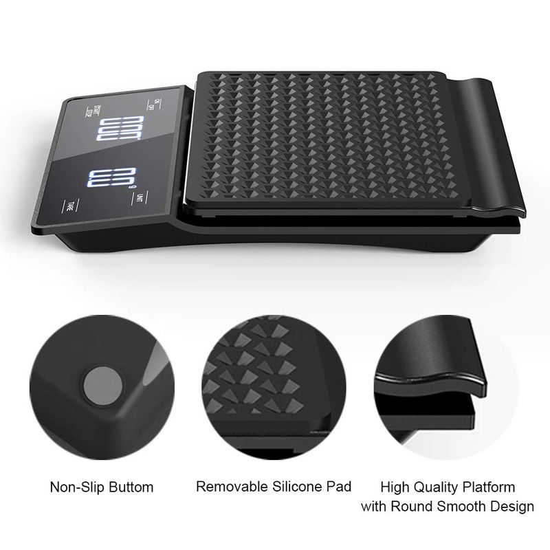 3 Kg/0,1 G Digitale Küche Gewicht Gramm Elektronische Waage Hochpräzise Kaffeewaage Tragbar Mit Timer Lebensmittel Espresso_voghion.com