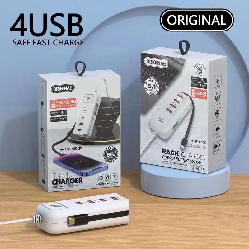 Modelo mais vendido/Multi U Smart Plug 66W Carregamento ultra rápido_voghion.com