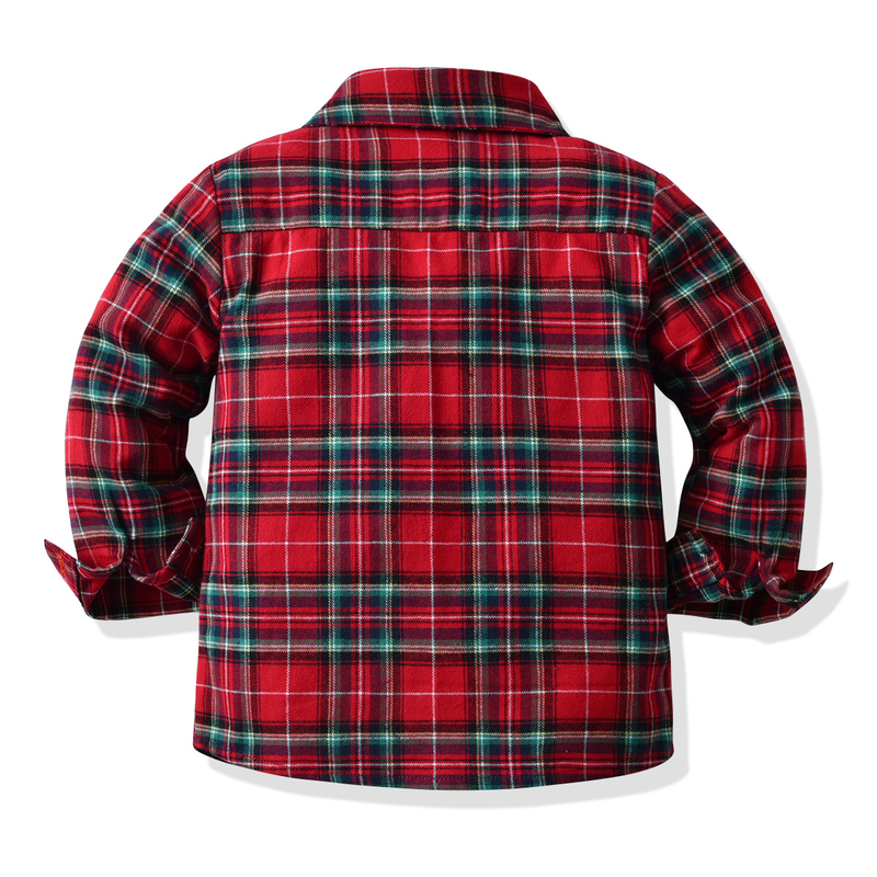 Abito da ragazzo da gentiluomo, abito da camicia a quadri, primavera e autunno, per bambini_voghion.com