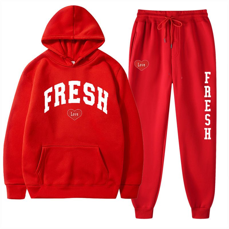 Felpa con cappuccio stampata alla moda taglie forti, in pile, calda, autunno inverno, casual, sportiva, da donna_voghion.com