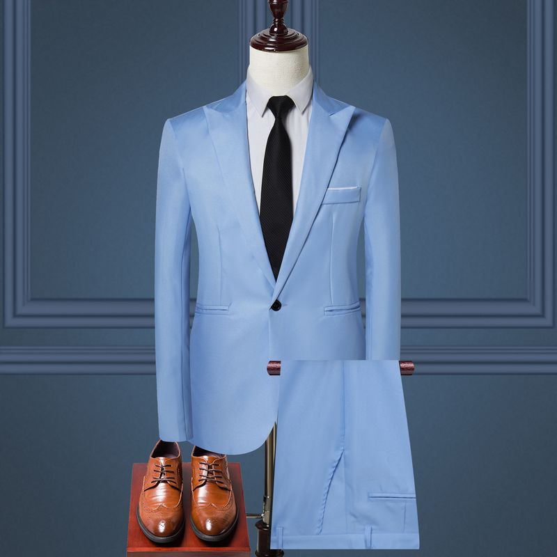 Completo da uomo CT, casual, slim fit, professionale, formale, con un bottone, pantaloni, gilet e camicia_voghion.com