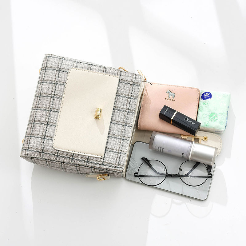 Borsa a secchiello con tracolla versatile da donna, casual e per studenti, stile primaverile_voghion.com