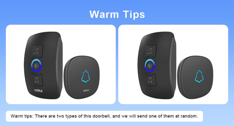 KERUI M525 Wireless Spain Stock 433Mhz Home Security Waterproof Touch Button 150M Long Distance Smart Welcome Doorbell_voghion.com