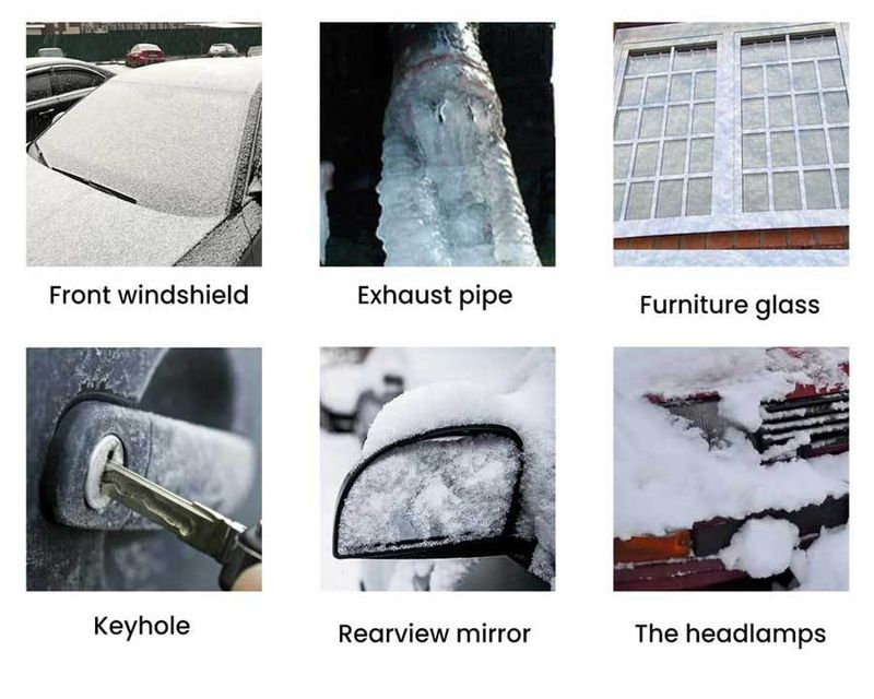 Ryekew Car Windshield Quick Snow And Melting Defrosting Agent Freezer Refrigerator Ice Removal_voghion.com