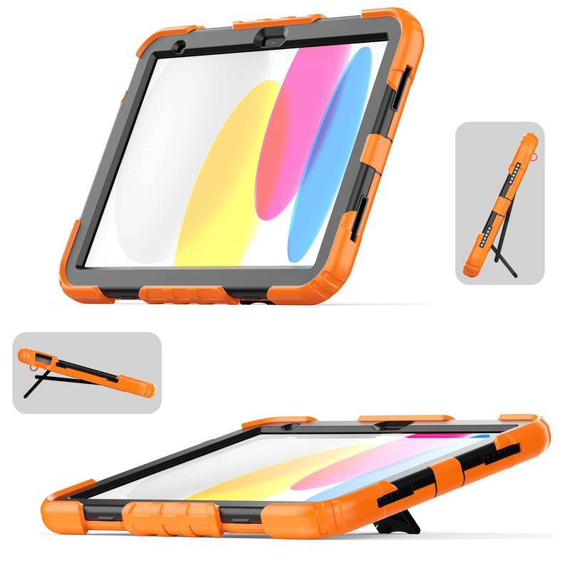 2022ipad 10.9 Inch (10th) Silicone Anti-fall Flat Bracket Child Protective Case_voghion.com