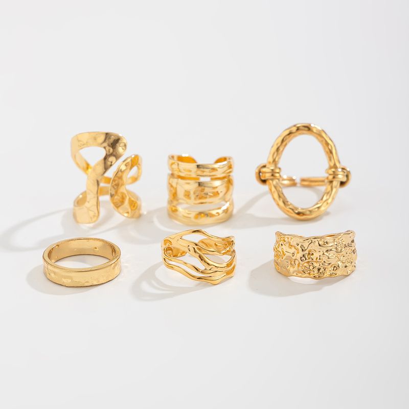 Nouveau design de niche asymétrique tendance et simple, bague ouverte_voghion.com