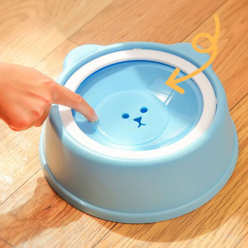 Drijvende, niet-bevochtigende waterdispenser voor huisdieren, anti-verstikking en anti-kantelen, honden- en kattenbak, hangende bak_voghion.com