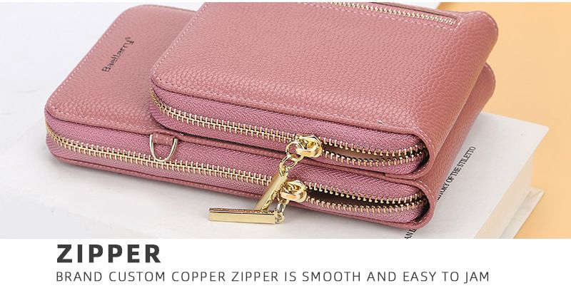 Shoulder Bag Fashionable and Versatile Zipper Vertical Double-layer Mobile Phone Bag Anti-theft Small Square Bag for Shopping and Dating Baellerry_voghion.com