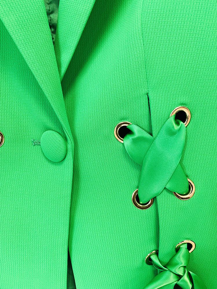 GraceChic In Stock 2025 Early Spring Series New European And American Celebrity Fashion Ribbon Tie Blazer Wide-Leg Pants Set_voghion.com