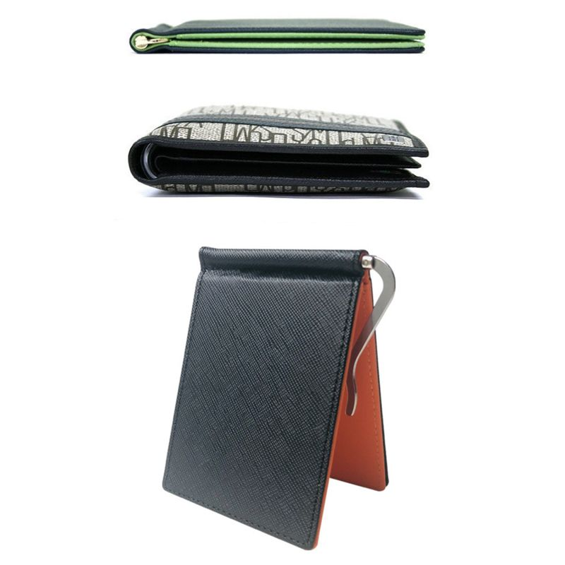 Mode Kurze Haut Brieftaschen Geldbörsen PU Leder Geld Clips Sollid Dünne Brieftasche Männer Geldbörse ID Kreditkarte_voghion.com