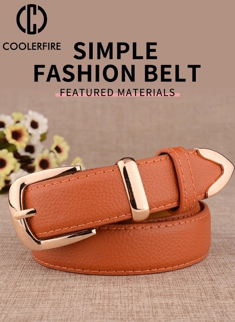 HOT Fashion Women Genuine Leather High Quality Gold Buckle Best Matching Dress Jeans Belts for Lady LB2146_voghion.com