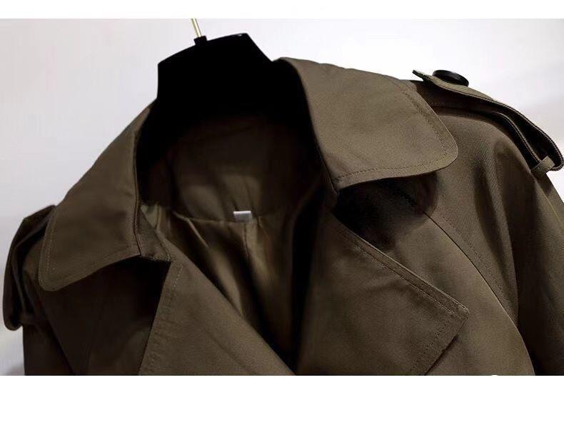 2024 nieuwe dames trenchcoat in Koreaanse stijl, medium tot lang, klein chique design, high-end gevoel, vroege herfst en winter,_voghion.com