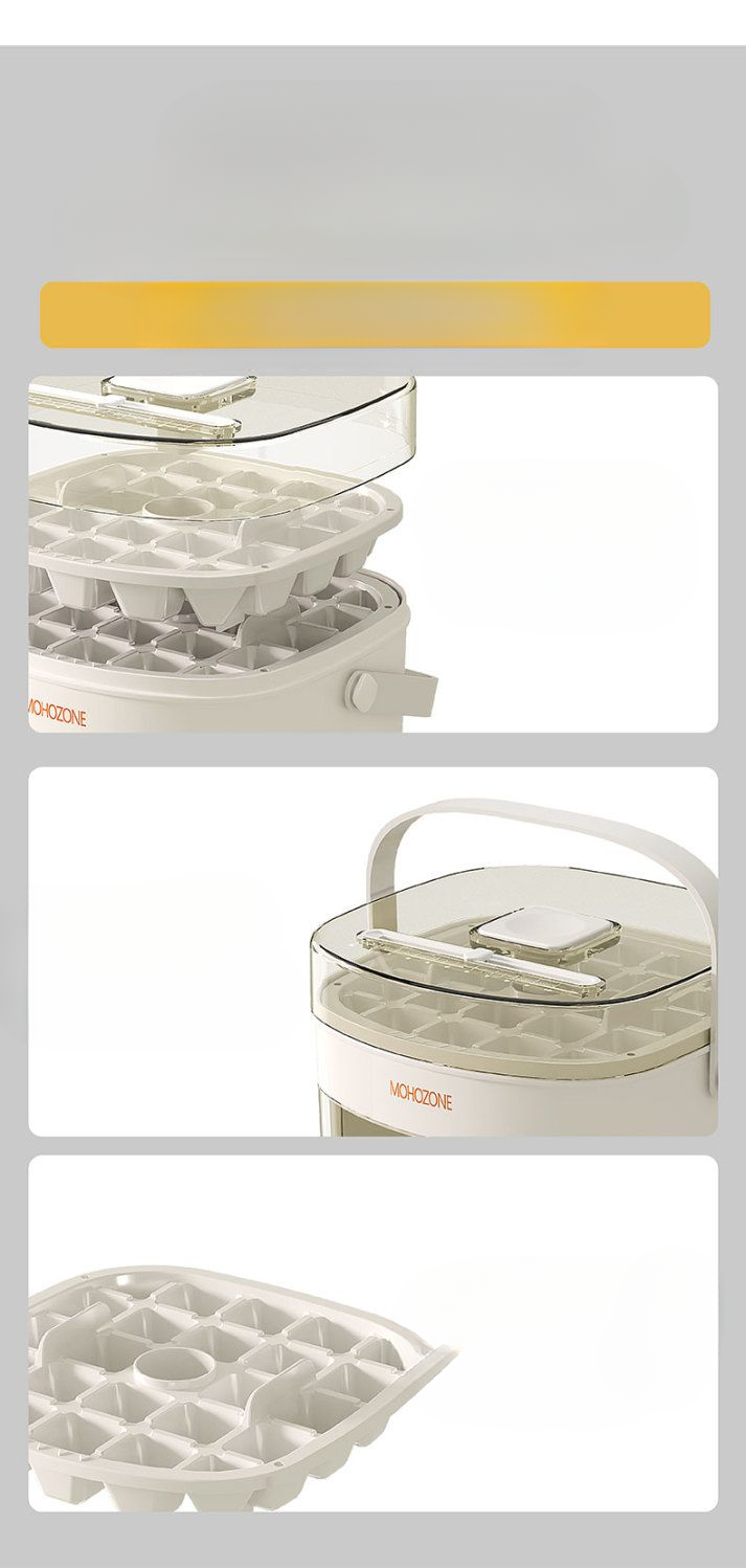 Cubo portátil de almacenamiento de alimentos frescos, ideal para camping, barbacoas, herramientas esenciales, bandeja de prensado para cubitos de hielo._voghion.com