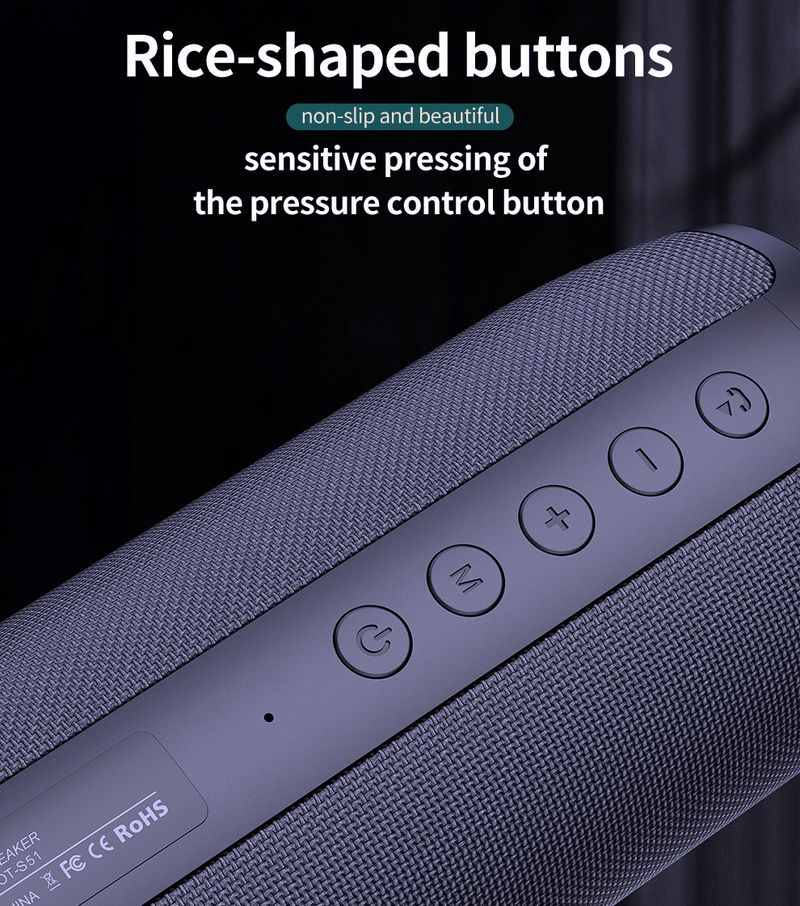 Haut-parleur Bluetooth ZEALOT S51 Barre de son sans fil TWS Portable Basse lourde Stéréo Support AUX Carte Micro SD Lecture de disque USB_voghion.com