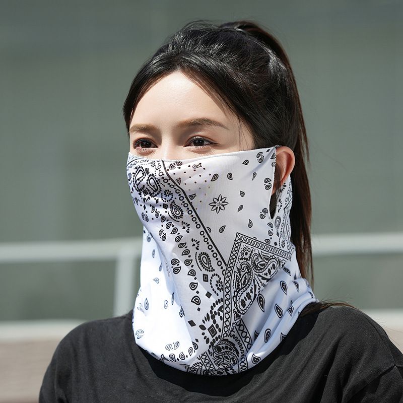 Maschera LazyZoom per ciclismo all'aperto, con foro per il naso aperto, protezione UV, traspirante, estiva, unisex, con appendino per orecchie._voghion.com