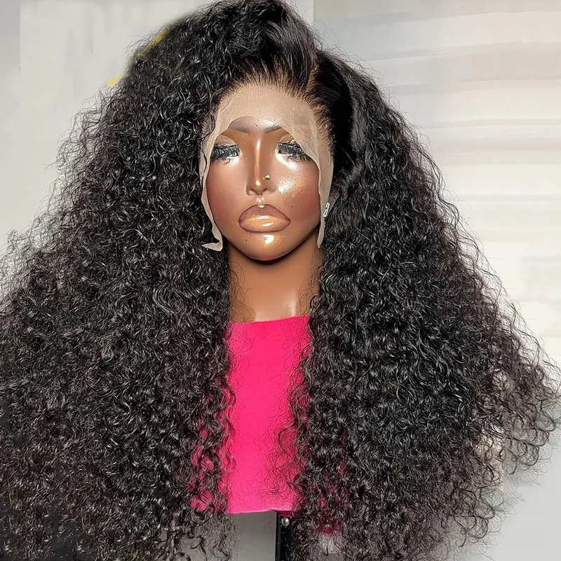 Front lace small curly wig human hair 13*4 front lace body small curly lace headgear_voghion.com