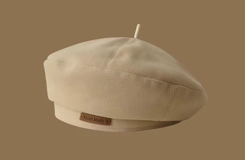 Hairy beret children's autumn and winter 2023 new face, small Maillard style fashion, bud painter hat trend_voghion.com