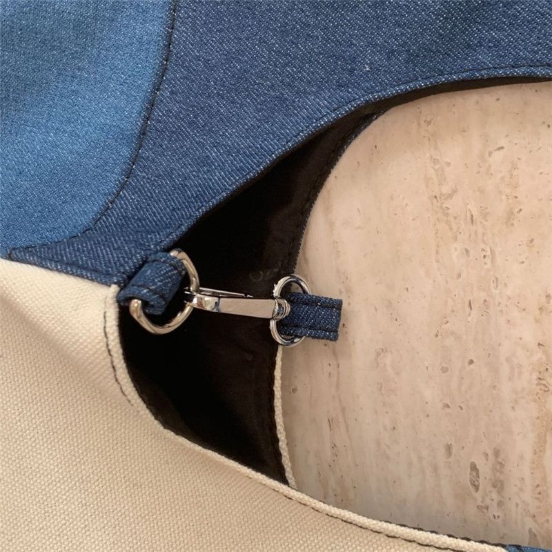 2025 Herbst und Winter neues Design, große Kapazität Farbe Kollision Spleißen Denim Mode Casual Handtasche Hunderte von täglich_voghion.com