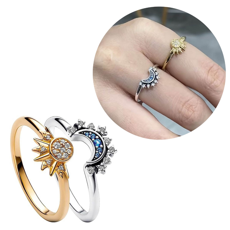 2 anelli nuziali, anelli di coppia, anelli scintillanti in lega, gioielli per dita da sposa, regalo perfetto per uomini e donne._voghion.com