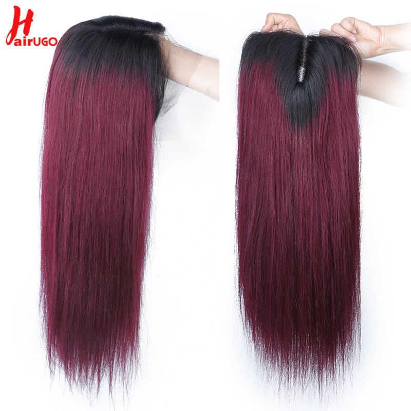 T1B/99J Riicht Bourgogne T-Part Front Synthetesch Faser Omber Lace Frontal Perücke Fir Fraen Hëtzebeständeg Faser Ha_voghion.com