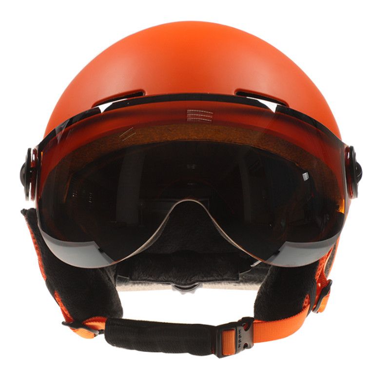 Casque de ski intégré, léger, respirant, unisexe, simple ou double, avec miroir coupe-vent, casque de neige chaud, bonnet de ski_voghion.com
