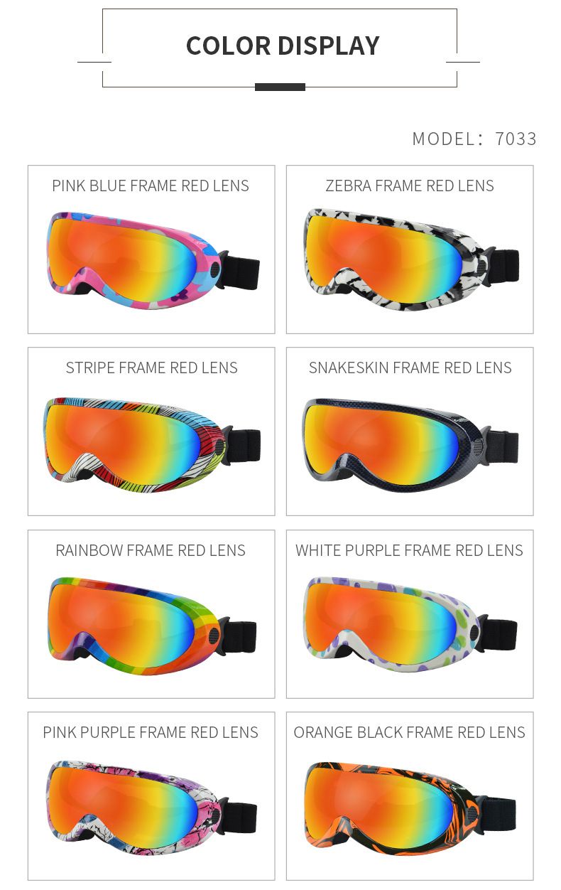Adult single-layer ski with REVO coating for UV protection and snow blind skiing goggles_voghion.com