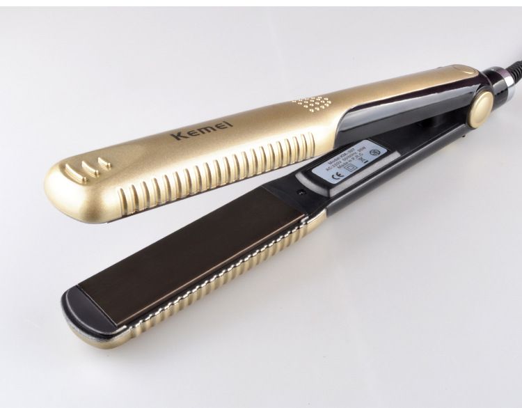 Professional Hair Straightener & Curling Iron - 2-In-1 Styling Tool For Home Use (Ceramic Plates Adjustable Temperature Fast Heating)_voghion.com