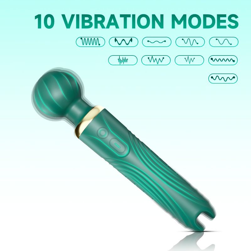 Vibratore per masturbazione femminile Langya a doppia testa con forte scossa AV_voghion.com