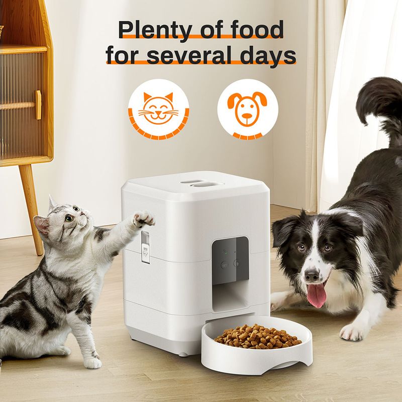 Neutral English Pet Intelligent 2L Dog Feeding Machine WIFI Timer per cibo per gatti Funzione di memoria_voghion.com