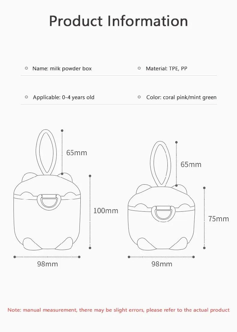 Baby Formula Box Portable Food Supplement Box Sealed Can Divisible Moisture-proof Storage Tank_voghion.com