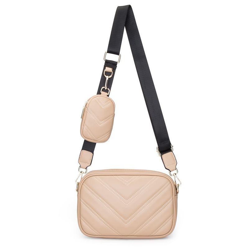 Borsa a tracolla singola in pelle alla moda per donna con portamonete e portacellulare staccabili_voghion.com
