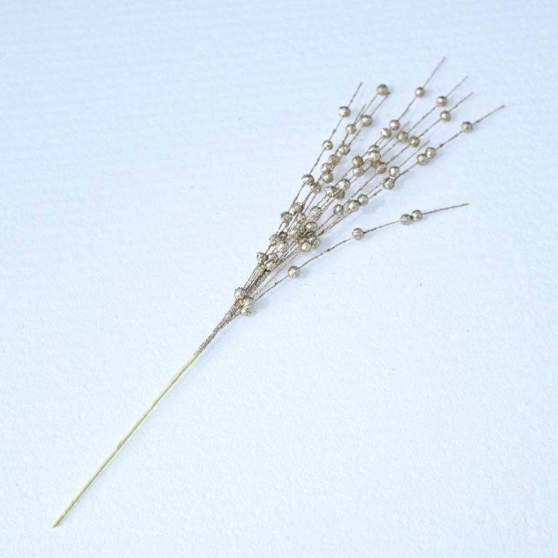 Decorazioni di fiori in polvere d'oro di Natale simulate, accessori fai da te per alberi di Natale, palline di schiuma per potatura, paillettes in polvere d'oro_voghion.com