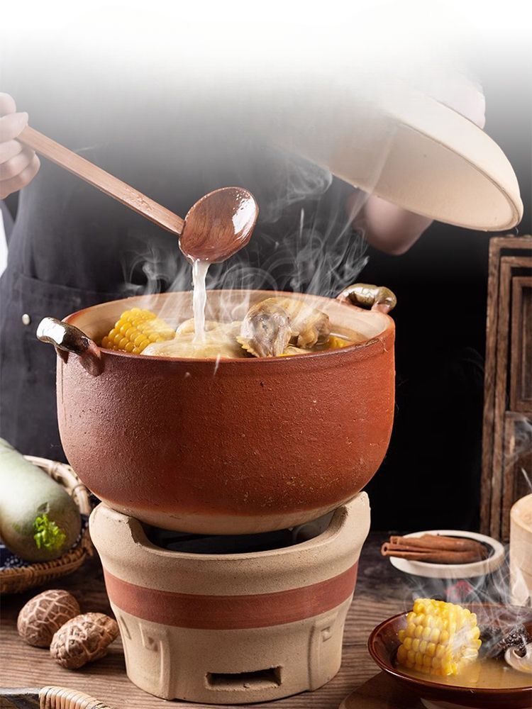 Traditional Old-fashioned Soup, Household Gas Open Flame Hot Stew Soup Pot, For Porridge, Chaozhou Clay Pot_voghion.com
