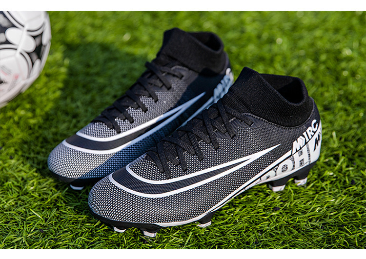 ShoeGlobe Cross-Border Couple Style High-Top Fußballschuhe für Herren, Damen und Kinder mit TF-Stollen für Kunstrasen und Wettkämpfe_voghion.com