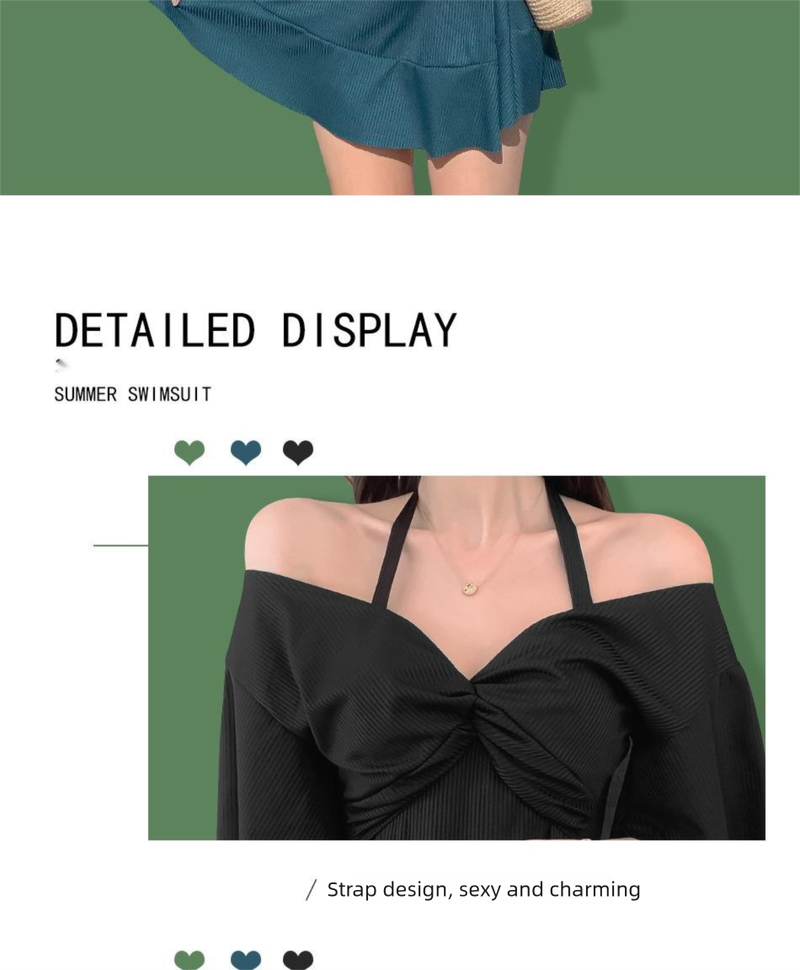 Fashion Plus Size Summer New Women's Slimming Tummy Covering Swimsuit Conservative One-Piece Ins Style Hot Spring_voghion.com